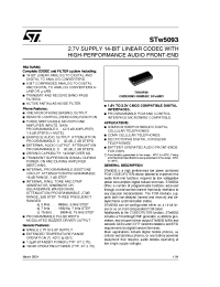 Datasheet STW5093 manufacturer STMicroelectronics